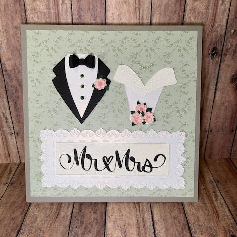 Tux & Gown Wedding Card