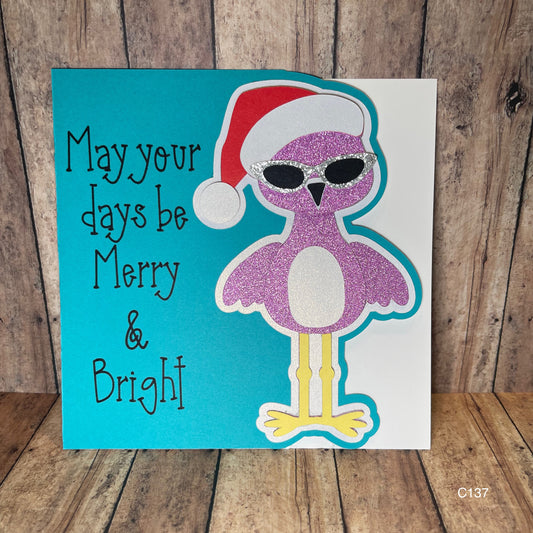 Flashy Flamingo Card
