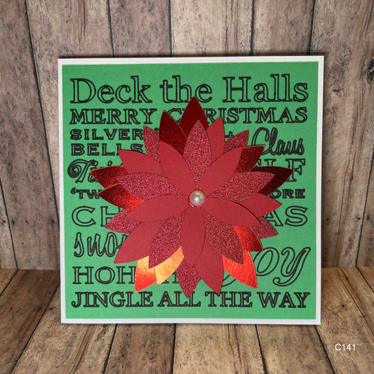 Poinsettia Holiday Card