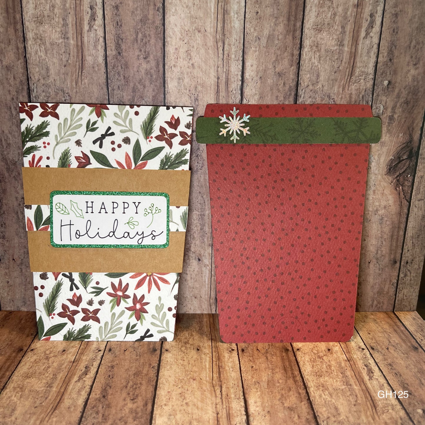 Holiday Coffee Cup Gift Card Holder