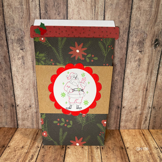 Santa Coffee Cup Gift Card Holder