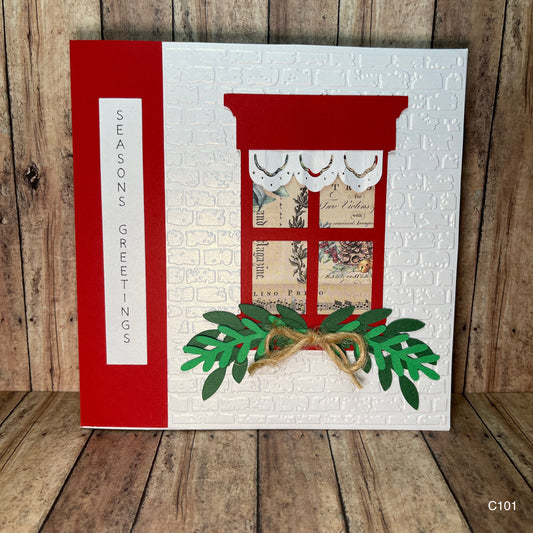 Christmas Window Greeting Card