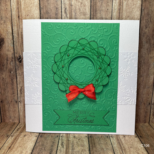 Holiday String Wreath Card