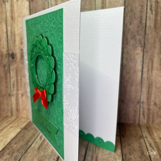 Holiday String Wreath Card