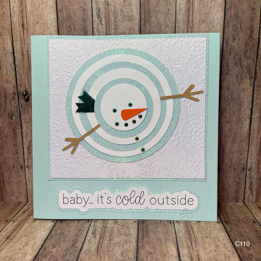Melting Snowman Winter Card