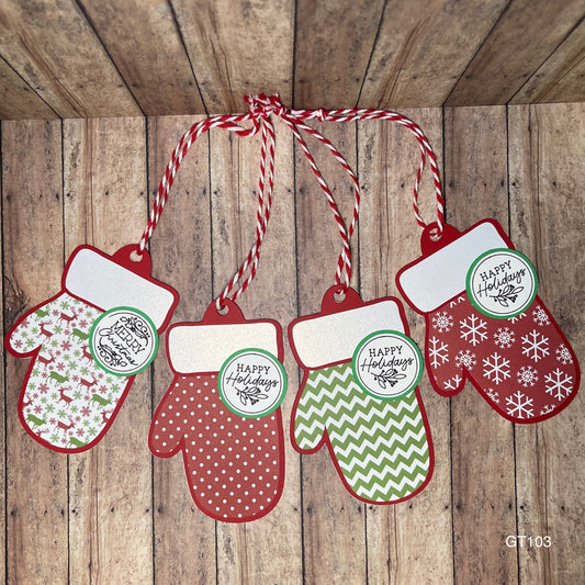 Christmas Mitten Gift Tags (8 pack)