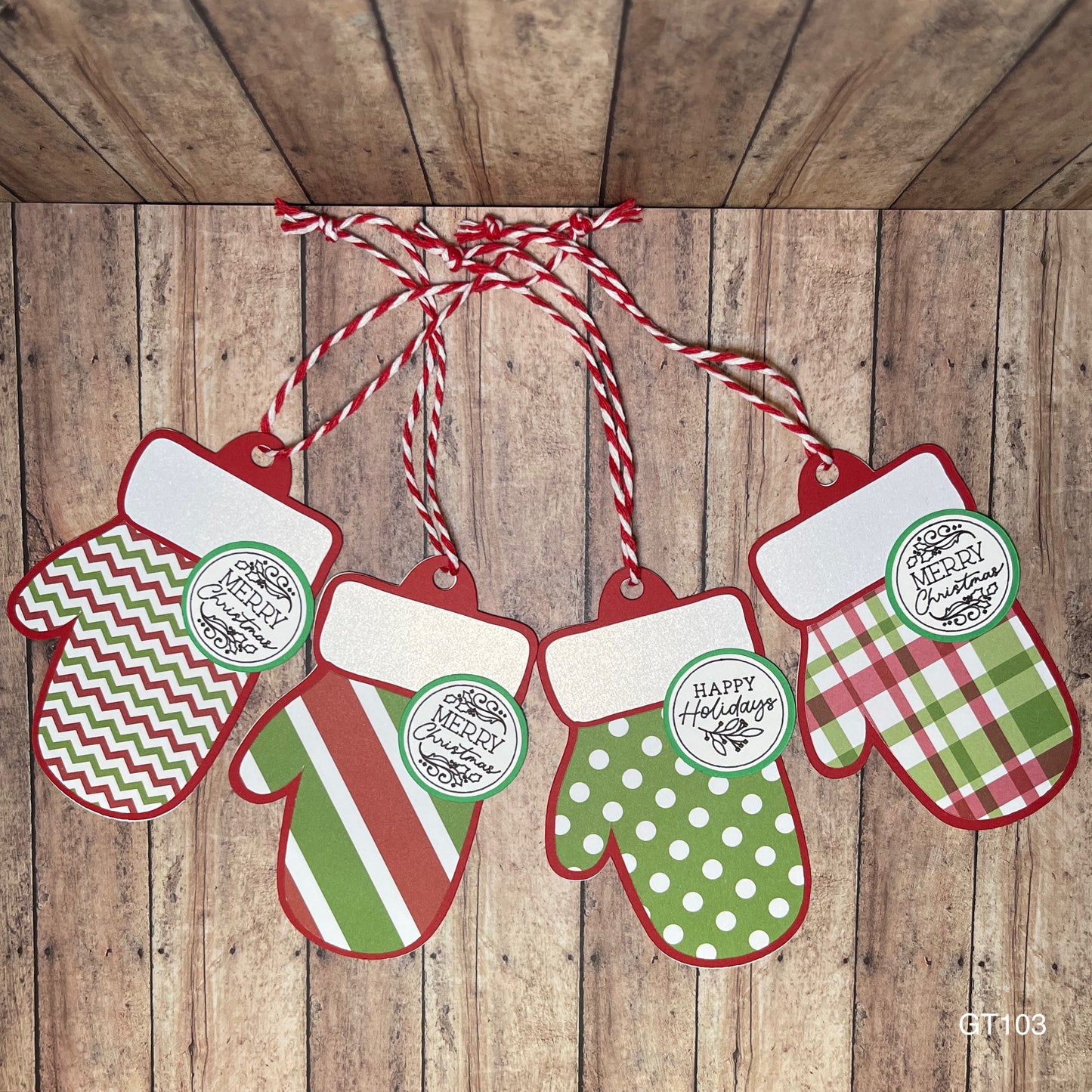 Christmas Mitten Gift Tags (8 pack)