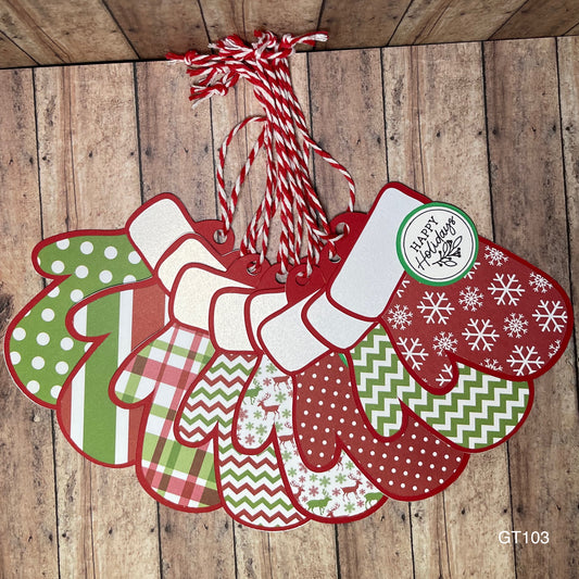 Christmas Mitten Gift Tags (8 pack)