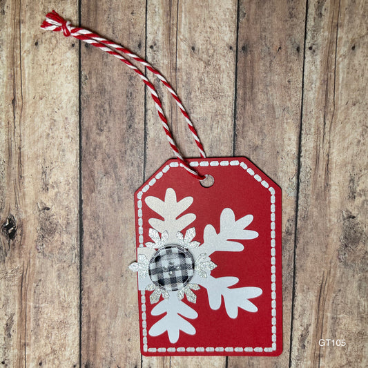 Red Snowflake Gift Tags