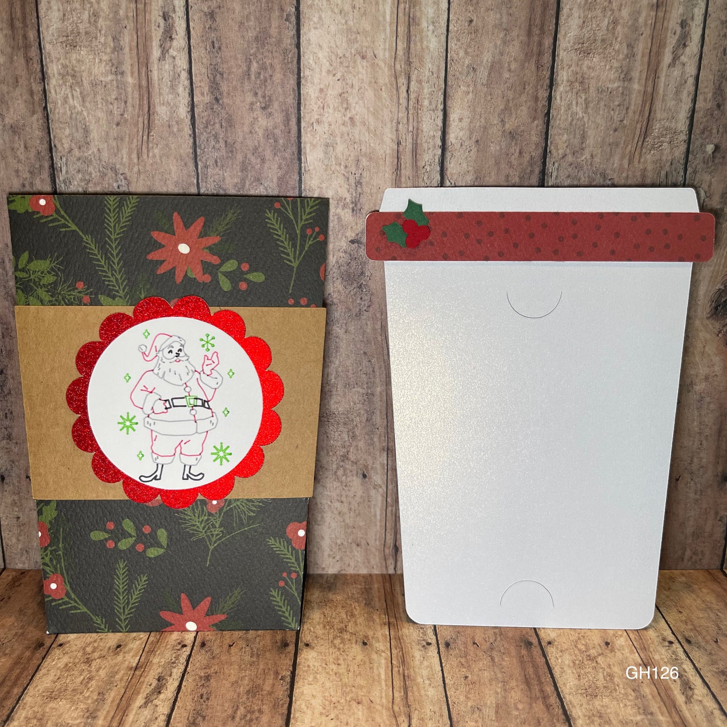 Santa Coffee Cup Gift Card Holder