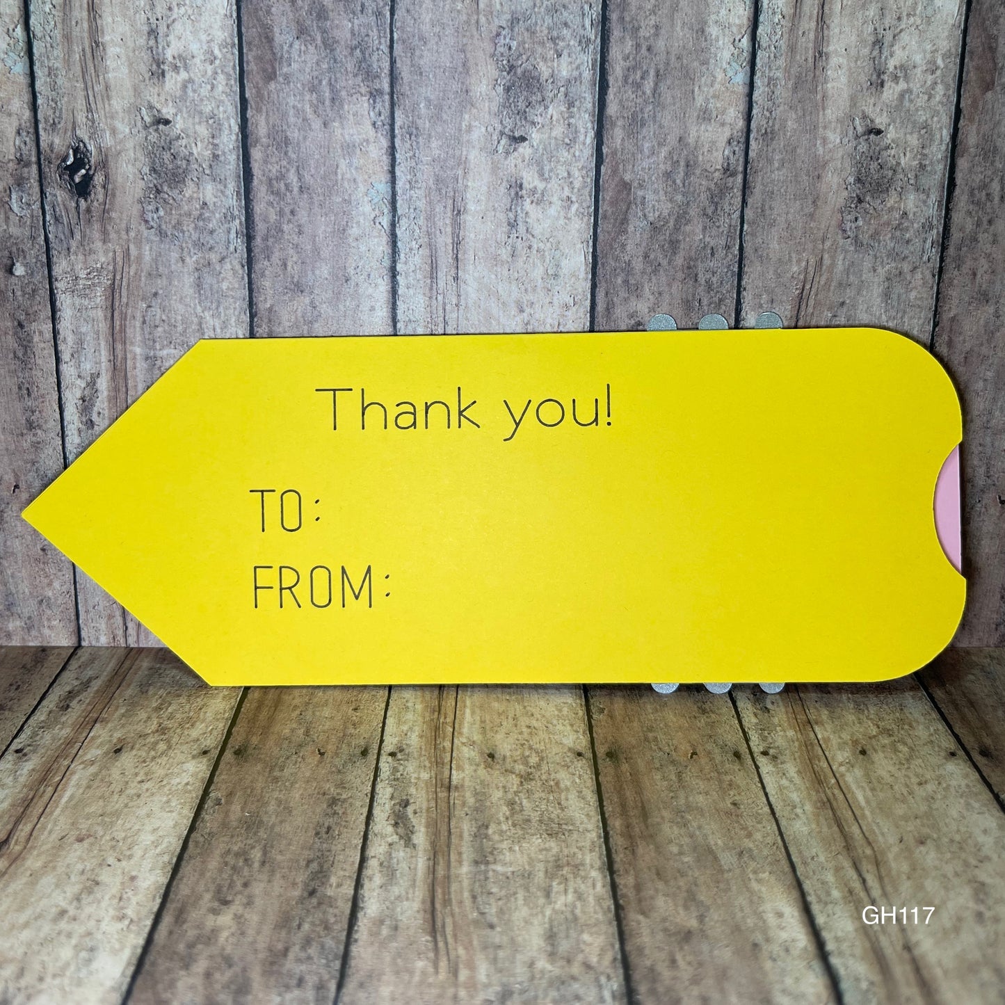 Pencil Gift Card Holder